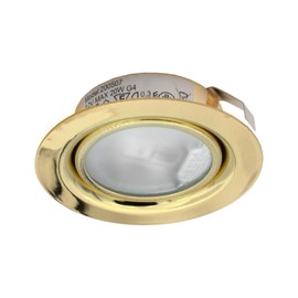 Leyton Lighting 12v 20w halogen recessed downlight brass warm white low voltage (Driver Required)