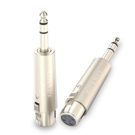 Cubilux Balance 1/4” Male to XLR Female Converter, XLR to 6.35mm(Quarter Inch) TRS Stereo Adapter for Microphone, Headphone, Power Amplifier, Mixer, Karaoke System, Speaker, 2-Pack