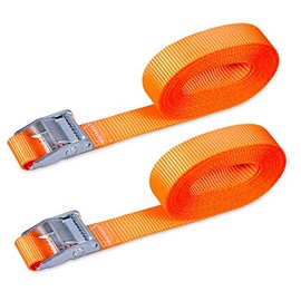 Cartman 1" x 12' Lashing Straps up to 600lbs, 2pk Orange