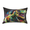 FENOCHE T-rex Dinosaur Tyrannosaurus Watercolor Satin Pillowcase Soft Silky Pillow