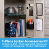 LockerMate 7-Piece Locker Organizer Kit, Includes Locker Shelf, Mirror, Whiteboard,