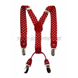 Beyond 2015 Formal Wear Children Toddler Baby 4-Clip Red Polka Dot Suspender Bow tie