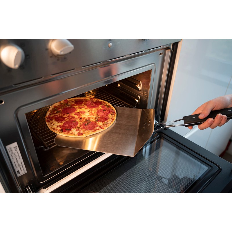 Folding Pizza Peel Bakers Paddle Large Stainless Steel Blade, Ergonomic