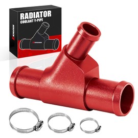 Weldless Aluminum Radiator Coolant Y-Pipe Coolant Hose Connector Pipe for Ford F250 F350 F450 F550 E350 E450 Excursion 6.0L Powerstroke Diesel Engine