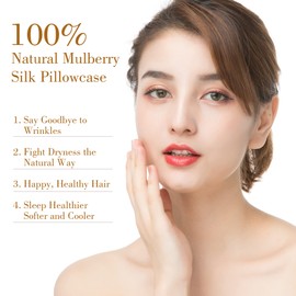 UQQU 2er Set Maulbeerseide Kissenbezug, Seidenkissenbezug 40x80cm für Haar und Hautpflege, Natürliche Seide Kissenbezug mit Weiche Atmungsaktive Glatte - Silbergrau