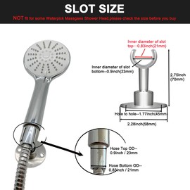Lokyanwin Shower Head Holder Wall Mount,Stainless Steel Handheld Shower Head Holder,Adjustable Shower Spray Holder Metal Shower Head Bracket,Brushed Finish