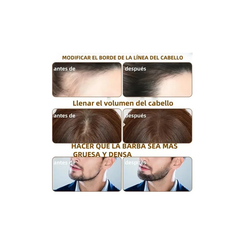 Polvo De Maquillaje Fibra Capilar Cubre Raíz De Cabello