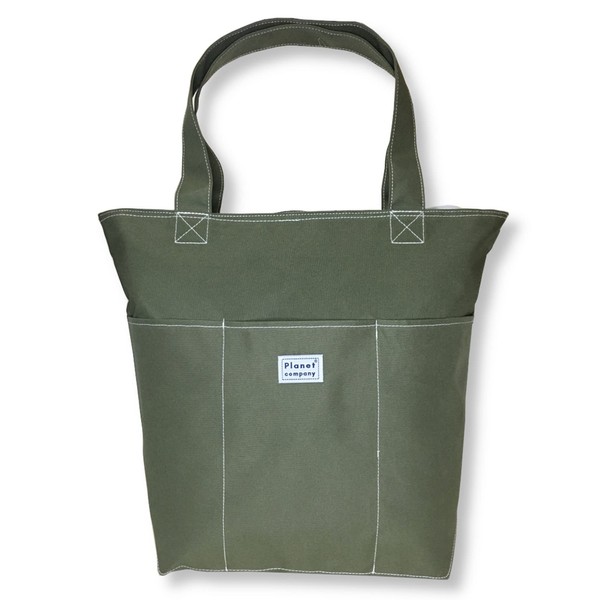 Planet Company Tote Bag, Eco Bag, Bottle Holder, Outdoor, Sports, Unisex, Unisex, green (olive green)