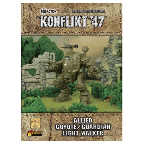 Bolt Action Warlord Gamec, Konflikt'47 Allied Coyote/Guardian Light Walker, 28mm Wargaming Miniatures