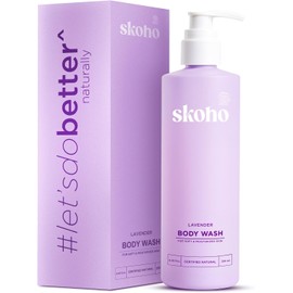 Gel de baño refrescante 98,046% natural Limpieza suave e hidratante Certificado COSMOS con aloe vera y bayas silvestres Sin parabenos ni sulfatos 250 ml (paquete de 1)