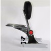 XKMT-Skull Adjustable Backrest Sissy Bar w/Luggage Rack Compatible With H-D
