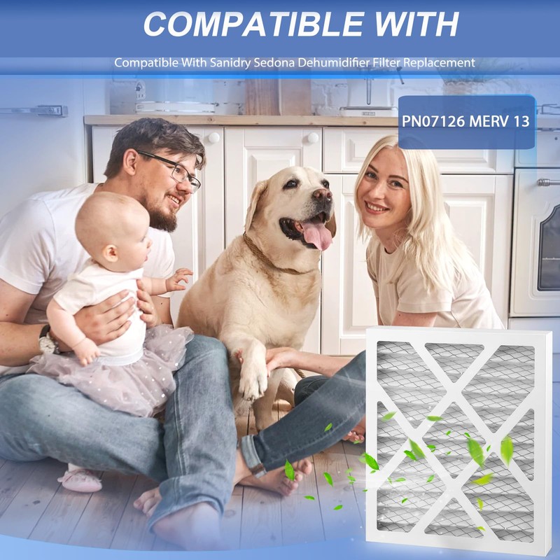 2 Pack PN07126 Dehumidifier Filter Replacement Compatible with sanidry Sedona