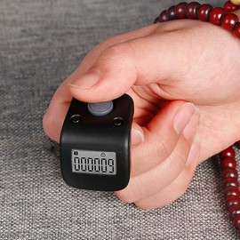 Arvakr - Contador de dedos silencioso, recargable, 6 canales, digital, Tasbih Tally Clicker con LED para oración para hacer punto deportivo, regalo verde
