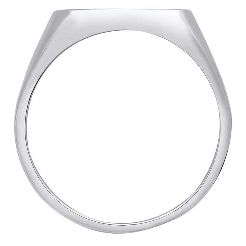 Kuzzoi 0601860719 Men's Signet Ring, Solid 14 mm Wide in