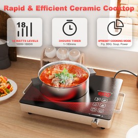 Argyolas electric burners for cooking stove cooker cocina electrical 1 hornillas parrilla eléctrica para cocinar Portable Electric Cooktop Single Burner Stove with Plug,Hot Plate Countertop1800W 110V