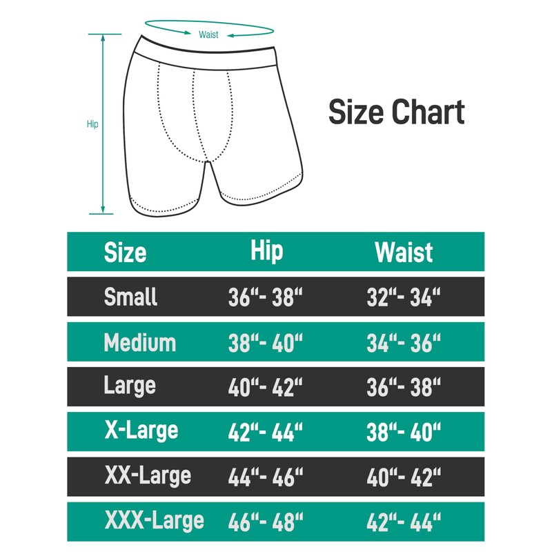 BEENIUBEE Incontinence Underwear for Men 150ML Absorbent Washable Reusable Heavy