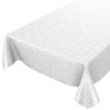 ANRO Oilcloth Tablecloth Oilcloth Washable Tablecloth Flowers Plain White Relief