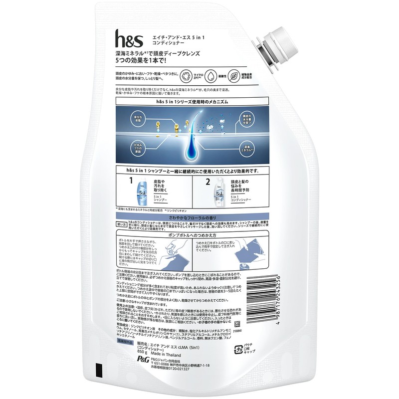 H&S 5-in-1 Conservation Refill, Extra Large, For Family Scalp Troubles