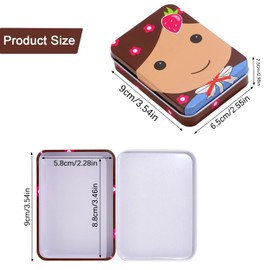 Prmape Pack of 8 Metal Tins with Lids, 90 x 65 x 25 mm Circular Dots Tin Tin Metal Box with Lid Small Metal Tin Tins Colourful for Small Items and Other Craft Projects