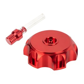 PSLER Dirt Bike Gas Cap - CNC Aluminum with SSR 125 110 Apollo RFZ 125cc for 50cc 70cc 90cc 110cc 125cc 140cc 150cc 160cc Dirt Bike Pit Bike Parts Accessories - RED