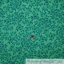 Timeless Treasures BonEful FABRIC FQ Cotton Quilt Green Leaf Tree Branch Tiny Small Pattern Print S