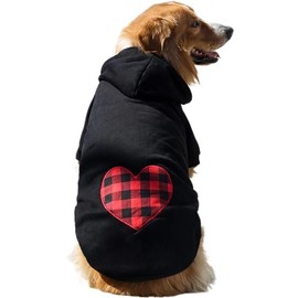 Dog Hoodies- Fall Soft and Warm Dog Sweatshirt with Leash Hole, Winter Autumn Pet Clothes for Puppy,Cat, Small Medium Large Dogs (Black, X-Small)