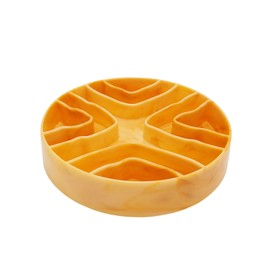 8 Inch Slow Feeder Bowl,Dog Slow Feeder Bowl,Dog Bowl,Cat Bowls, Anti Gulping Healthy Eating, Slow Feeder Pet Bowl,Slow Eating Healthy Design for Small Medium Size Dogs & Cats (Light Gold)