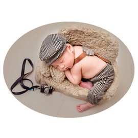 Baby Photography Props Boy Girl Blanket Stretch Wrap Swaddle For Photo Shoot Hat Blanket Outfits Newborn Photography (Figure I)