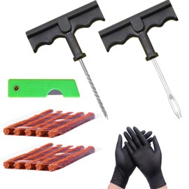 Hugwish 15pcs Car Tyre Repair Kit, Tyre Repair Kit Car, Tyre Repair Kit, Tyre Repair Kit for Car, Motorcycle, Van, Lawn Mower