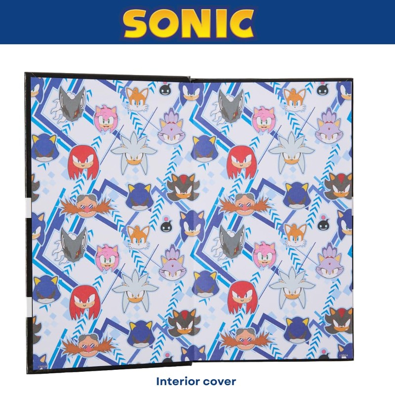 Innovative Designs Sonic Stationery Set for Kids, Sonic Journal, Stickers,