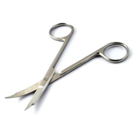Professional Dental Surgical Scissors Medical Veterinary Microsurgery Dissecting Trimming Tissue Cutting Nursing Stitch Suture (Goldman Fox Scissor Curved 13cm)