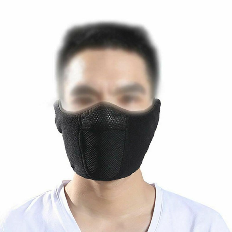TDR Black Washable Unisex Protective Reusable Mouth Half Face Mask
