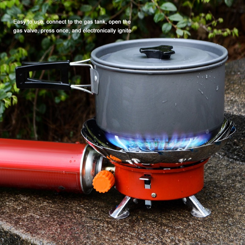 Outdoor Windproof Lotos Long Gas Tank Casette Stove for Camping