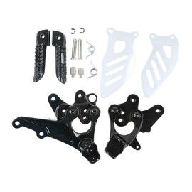 Motorcycles Black Front Rider Foot Pegs Footrest Bracket Fit For Suzuki GSXR 600 750 2011-2018, GSXR1000 2009-2016