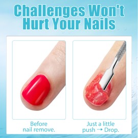 Quick Gel Nail Polish Remover, Easy Remove Gel Polish in 3 Minutes, No Need Soaking or Wrapping, Gel Remover for Nails, 15ml 2PCS