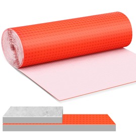 Drydiet 54 Sqft Uncoupling Membrane for Tile 1/8''(3mm) Thick Waterproofing Membrane Crack Prevention Anti Fracture Flooring Underlayment for Bathroom Shower Kitchen Basement (Orange)