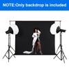 Joccun 7X10FT Black Backdrop Background for Photography,Polyester Backdrop Curtain Background