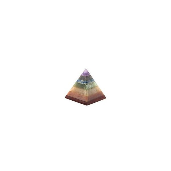 Stone Tone One Chakra Pyramid | 30-40mm | (Red Jasper, Peach Aventurine, Golden Quartz, Green Aventurine, Lapis Lazuli, Blue Aventurine, Amethyst)