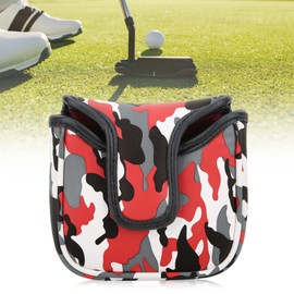 Yctze Camouflage Square Putter Cover, Waterproof PU Club Head Cover with Magnetic Closure, Ideal Accessory for Half Mallet Odyssey, Blade Spider