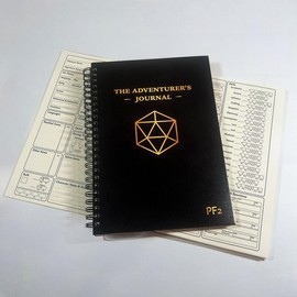 The Adventurer's Journal: D&D/Pathfinder campaign journal with 3 character sheets - Compatible With: Pathfinder Second Edition (PF2)