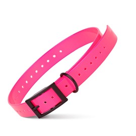 Replacement Collar Extra Strap Band with Buckle 3/4 Inch for E-Collar, Fence, Hunting, Dog Training, Shutzhund, Remote Trainer Receiver Dog Collar W3/4" - L 11"-26" Pink