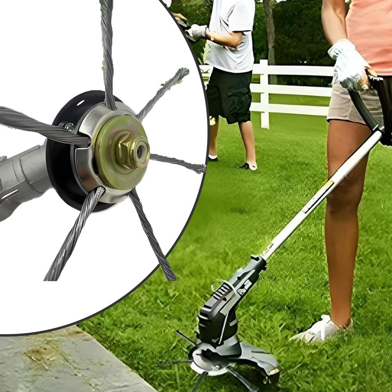 WORUIB Strimmer Head, 18cm Steel Wire Weed Trimmer Head, Durable