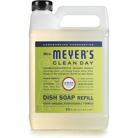 MRS. MEYER'S CLEAN DAY MRS. MEYER'S CLEAN DAY Liquid Dish Soap Refill, Biodegradable Formula, Lemon Verbena (48 Fl Oz (Pack of 1))