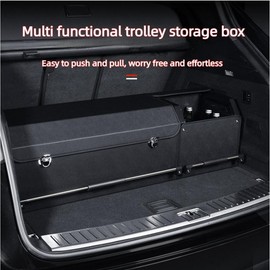 XCF,Car Trunk Storage Box with Handle , Multifunctional Car Accessories,Foldable  , Portable ，car interior accessories， tactical storage，spoiler auto accessory - size: Large