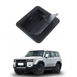 Heutamo Armrest Storage Box Compatible with Toyota Land Cruiser 250 Prado J250 LC250 2024 2025, Center Console Organizer Storage Box(For Refrigerator/BX Version)