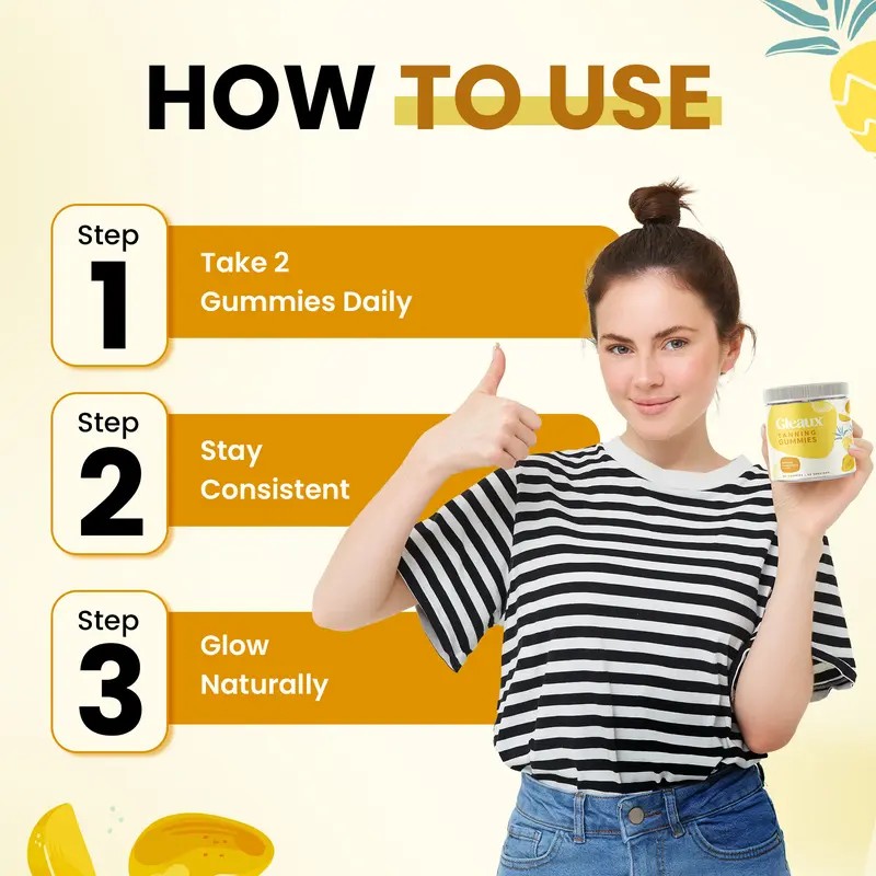 Tanning Support Gummies for Men & Women – Beta Carotene,