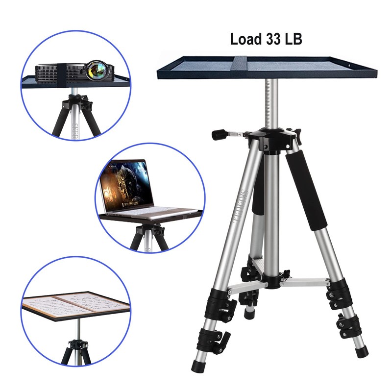 SKERELL Projector Stand Tripod Adjustable: Universal Laptop Standing Height from