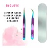 Veraly Pinzas Para Extensión De Pestañas Set 2p Mink 1x1
