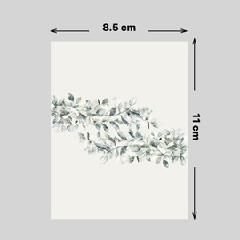 20 x Place Cards, Name Cards, 8.5 x 5.5 cm, Pre-Folded for Writing on for Wedding, Communion, Christening, Family Party, Table Decoration, Table Cards (Floral Elegant)
