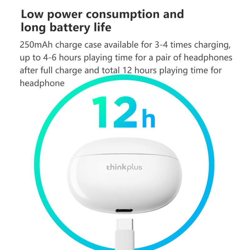 Thinkplus BT Earphones XT88 Wireless Earphones BT5.3 Noise Canceling HIFI